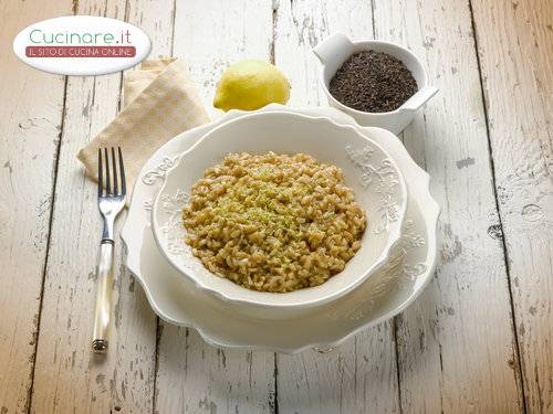 Risotto al Limone con Polvere di Liquirizia