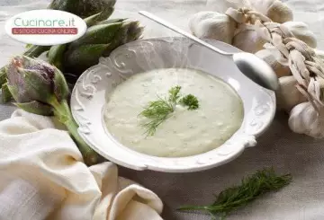 VELLUTATA DI CARCIOFI CON RAPE BIANCHE E PATATE