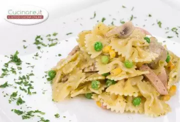 FARFALLE CON MAIS E FUNGHI