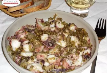 INSALATA TIEPIDA DI POLPO CON FAGIOLI MUNG