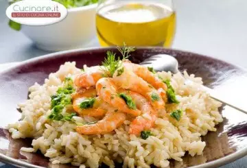 RISOTTO CON GAMBERI E SPUMANTE