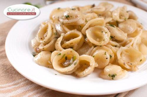 Orecchiette con Trota e Topinambur