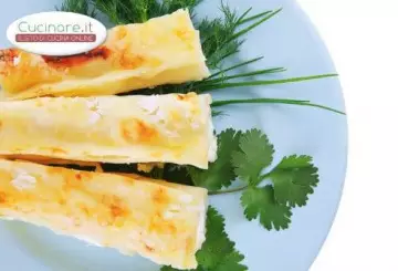 CANNELLONI CON ARAGOSTA E FIORI DI ZUCCHINE