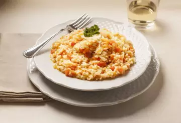 RISOTTO CON ZUCCA, MELE RENETTE E AMARONE