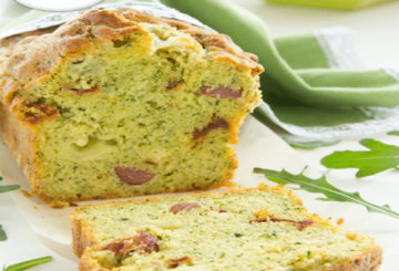 PLUMCAKE SALATO CON PROSCIUTTO CRUDO, RUCOLA E POMODORINI