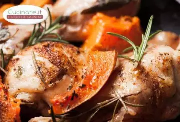 POLLO CON ZUCCA AROMATIZZATO CON SALSA ALLA SALVIA