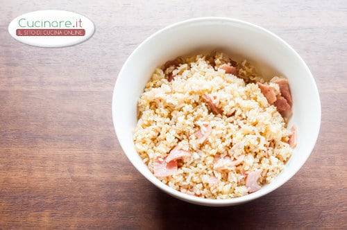 Risotto con mortadella alla birra