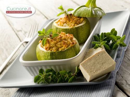 Zucchine ripiene vegane