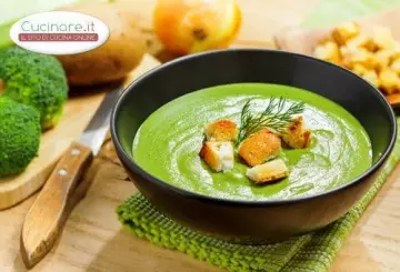 VELLUTATA DI BROCCOLETTI, STRACCHINO E MAGGIORANA