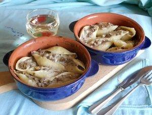 Conchiglioni ripieni di Funghi preparazione 13