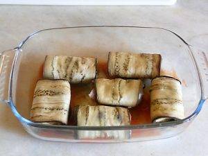 Involtini di melanzane al forno ripiene preparazione 8