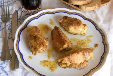 INVOLTINI DI POLLO DORATI CON UOVA