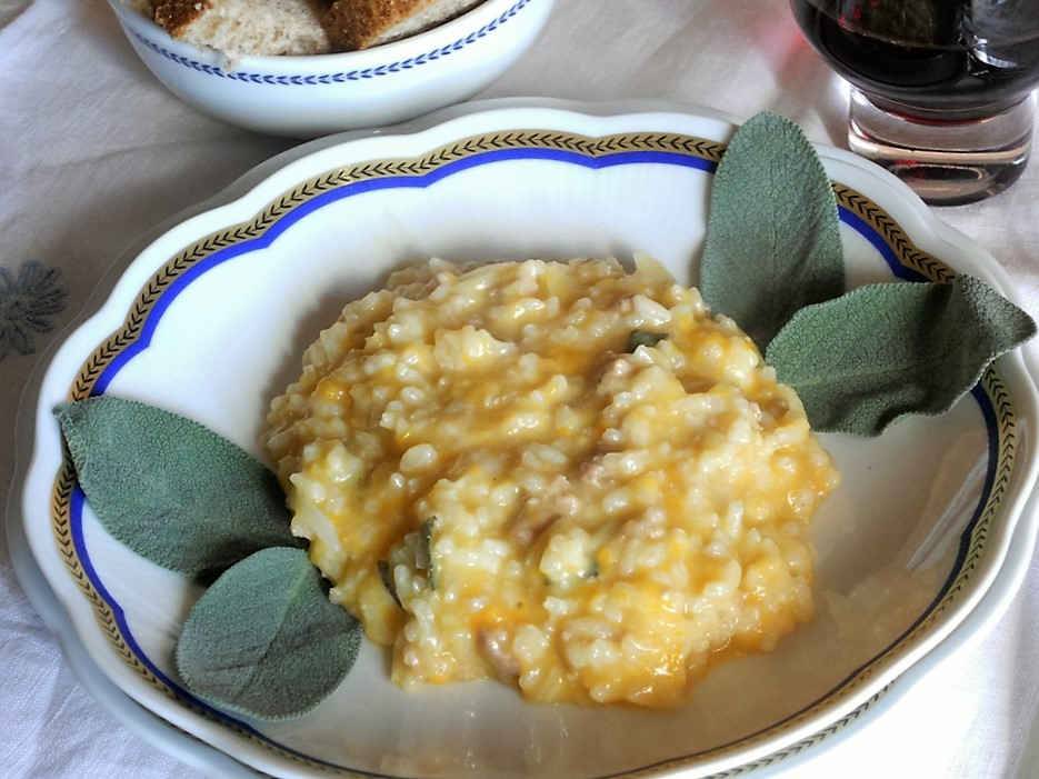 Risotto zucca e salsiccia