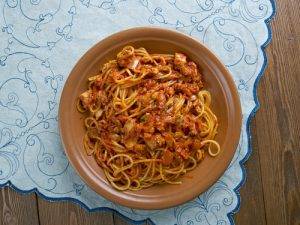 spaghetti con il merluzzo