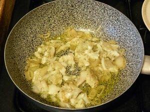 Tagliatelle con platessa e cavolini preparazione 2