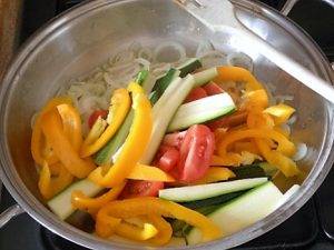 Triglie alla peperonata, un secondo mare e monti preparazione 1