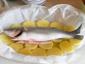 Branzino al forno preparazione 2