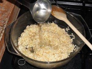 Risotto al salmone preparazione 4