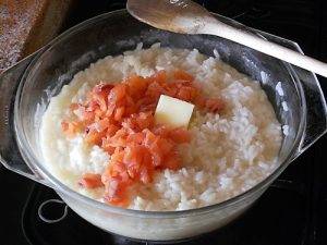 Risotto al salmone preparazione 6