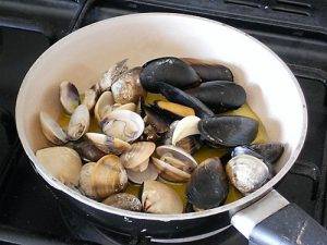 Risotto alla pescatora preparazione 0