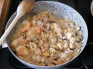 Risotto alla pescatora preparazione 10