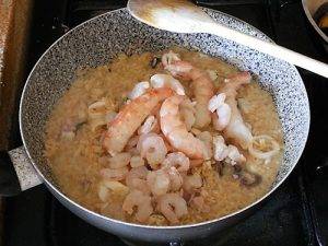 Risotto alla pescatora preparazione 8