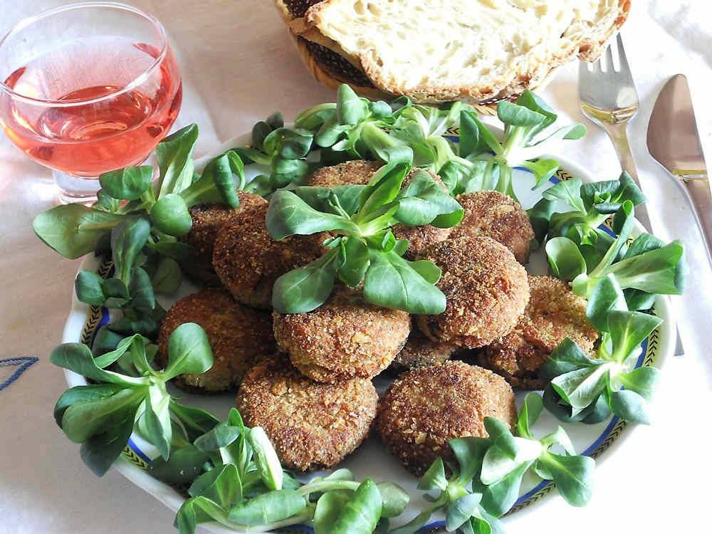 Polpette di Pollo fritte con melanzane