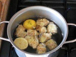 Cuori di carciofi, un contorno di classe! preparazione 2