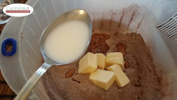 Biscotti in padella al Cacao ripieni preparazione 1