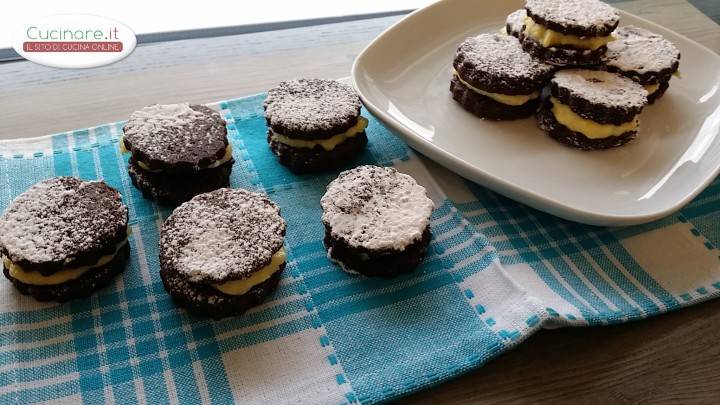 Biscotti in padella al Cacao ripieni preparazione 9