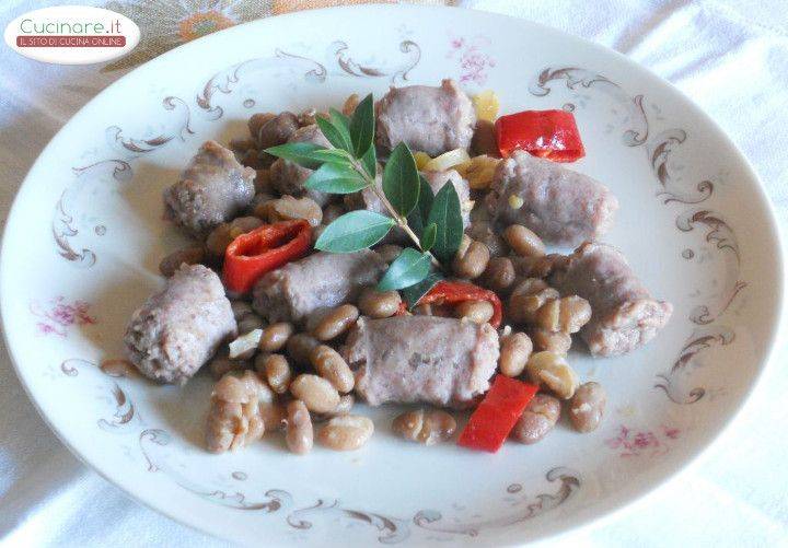 Bocconcini di Salsiccia al Peperoncino e Mirto con Fagioli borlotti preparazione 7