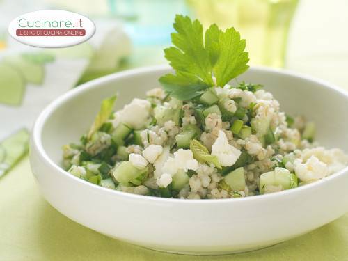 Bulgur con Feta e Cetrioli preparazione 11