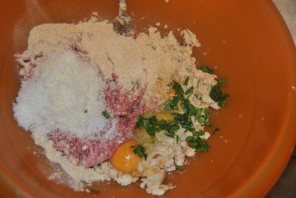Polpettone con Piselli preparazione 7