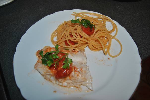 Vermicelli con la cernia preparazione 8