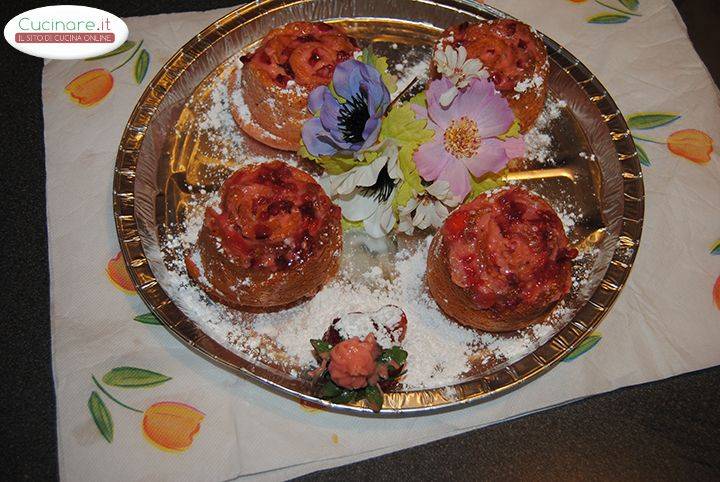 Dolcetti di rosa e cestini di fiori preparazione 15