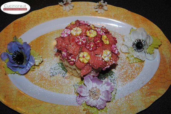 Dolcetti di rosa e cestini di fiori preparazione 23