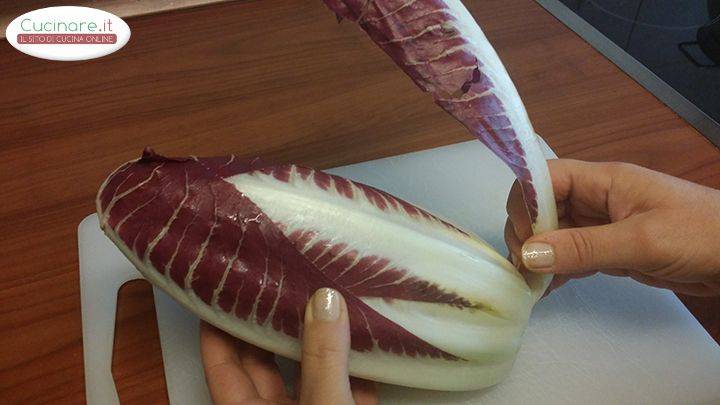 Fusilli con radicchio e pancetta preparazione 0