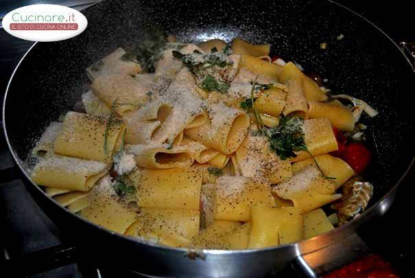 Paccheri con il baccala' preparazione 5