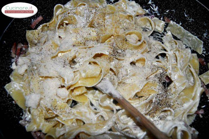 Pappardelle con Speck e Formaggio preparazione 4