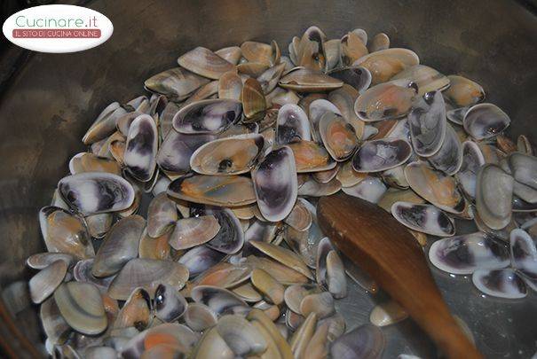 Pasta con le Telline preparazione 3