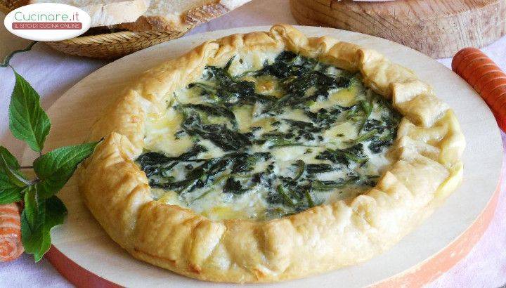 Quiche integrale con Mozzarella e Spinaci alla crema di Pecorino preparazione 18