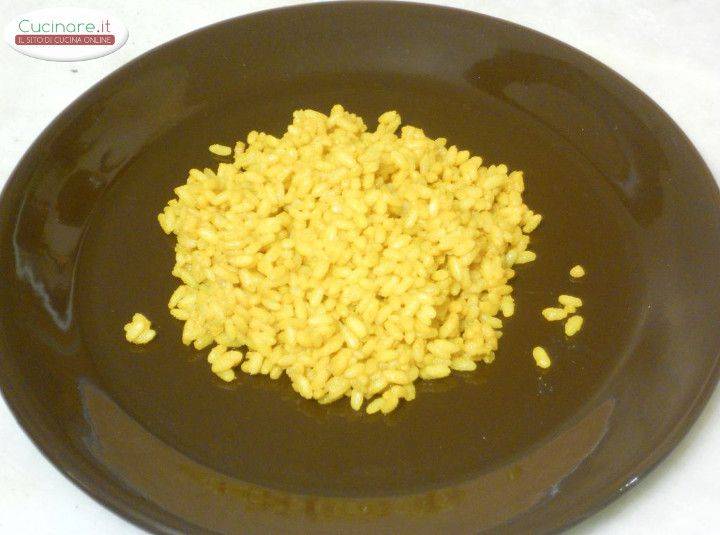 Riso alla Curcuma con scaglie di Pecorino sardo preparazione 5