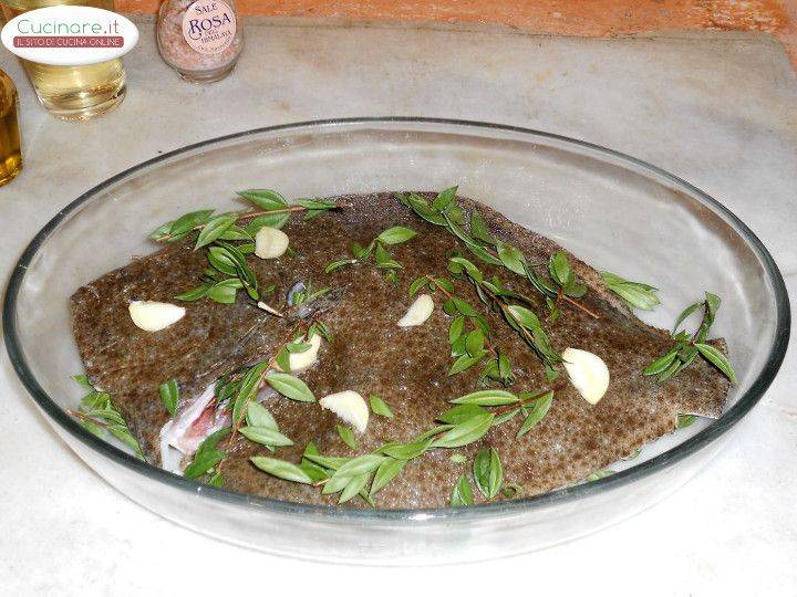 Rombo in forno con mirto e Vermentino preparazione 4