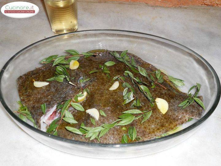 Rombo in forno con mirto e Vermentino preparazione 5