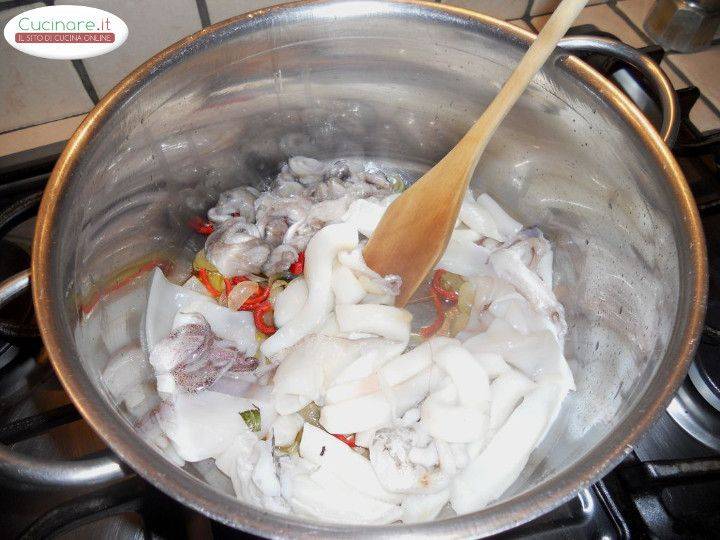 Tagliatelle al Sapore di Mare preparazione 6