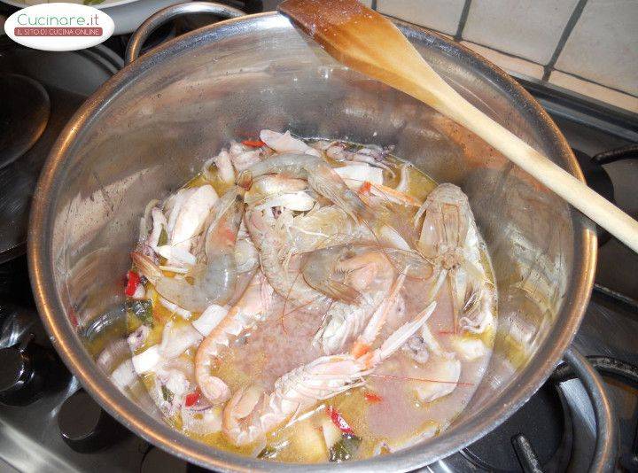 Tagliatelle al Sapore di Mare preparazione 8