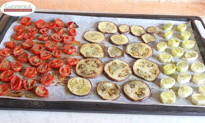 Tris di Verdure grigliate e gratinate al forno con Dragoncello preparazione 9