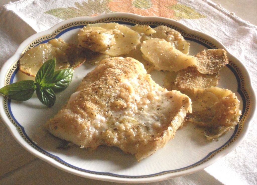 Baccalà gratinato al forno con Patate e Origano preparazione 11