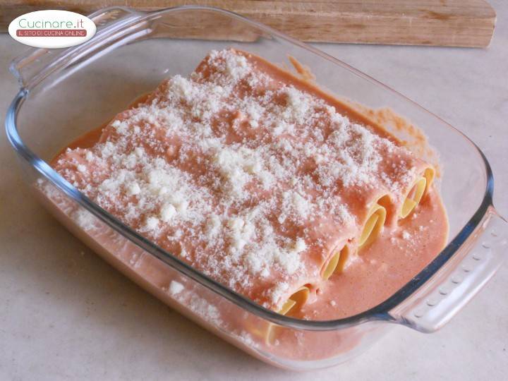 Cannelloni con Prosciutto cotto e Gouda preparazione 11