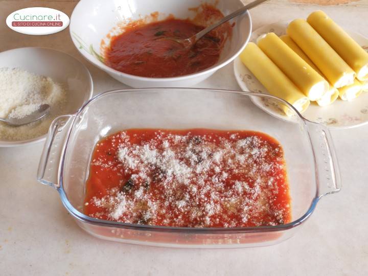 Cannelloni ripieni di Mozzarella preparazione 5